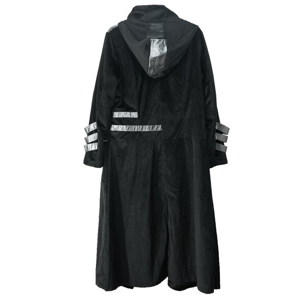 Delie Tail Coat Black Velvet Goth Steampunk Cosplay Tailcoat Trench Coat - Picture 4 of 10